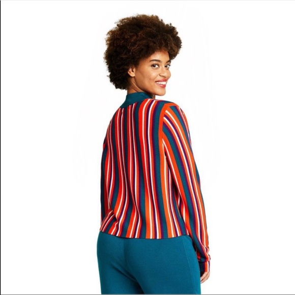 NWT Victor Glemaud for Target Striped Mock Turtleneck Pullover Sweater - Picture 5 of 6